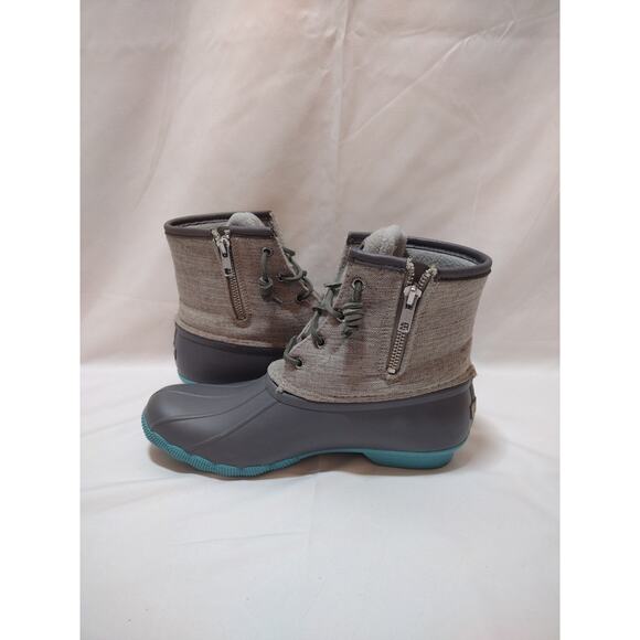 Sperry Saltwater Womens Size 8M STS98997 Blue Gray Duck Boots - Picture 2 of 6